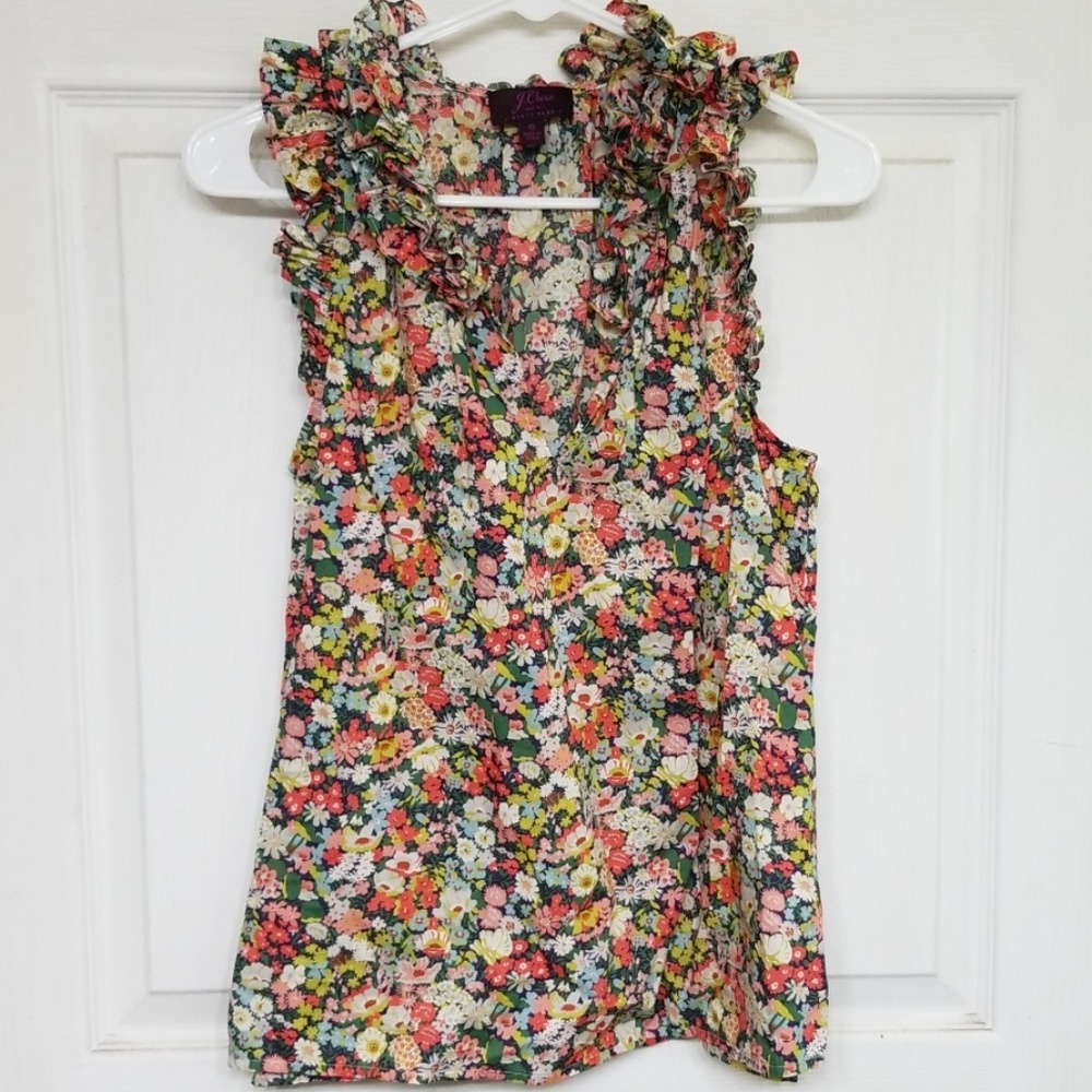JCrew Sleeveless Top Liberty Fabric Size 6